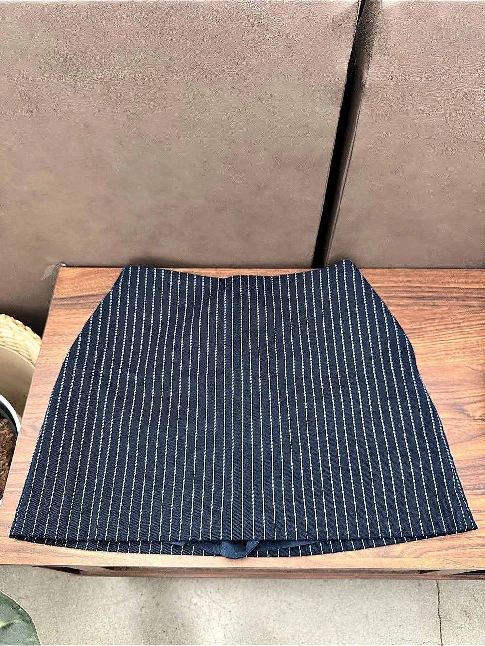 Abercrombie & Fitch A&F Scarlett Mini Skort Striped Mini Skort in Blue Size